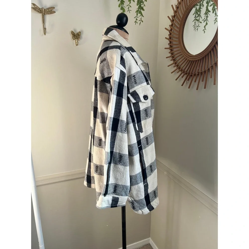 Lucky Brand Mens Buffalo Plaid Flannel Shacket - Picture 4 of 7